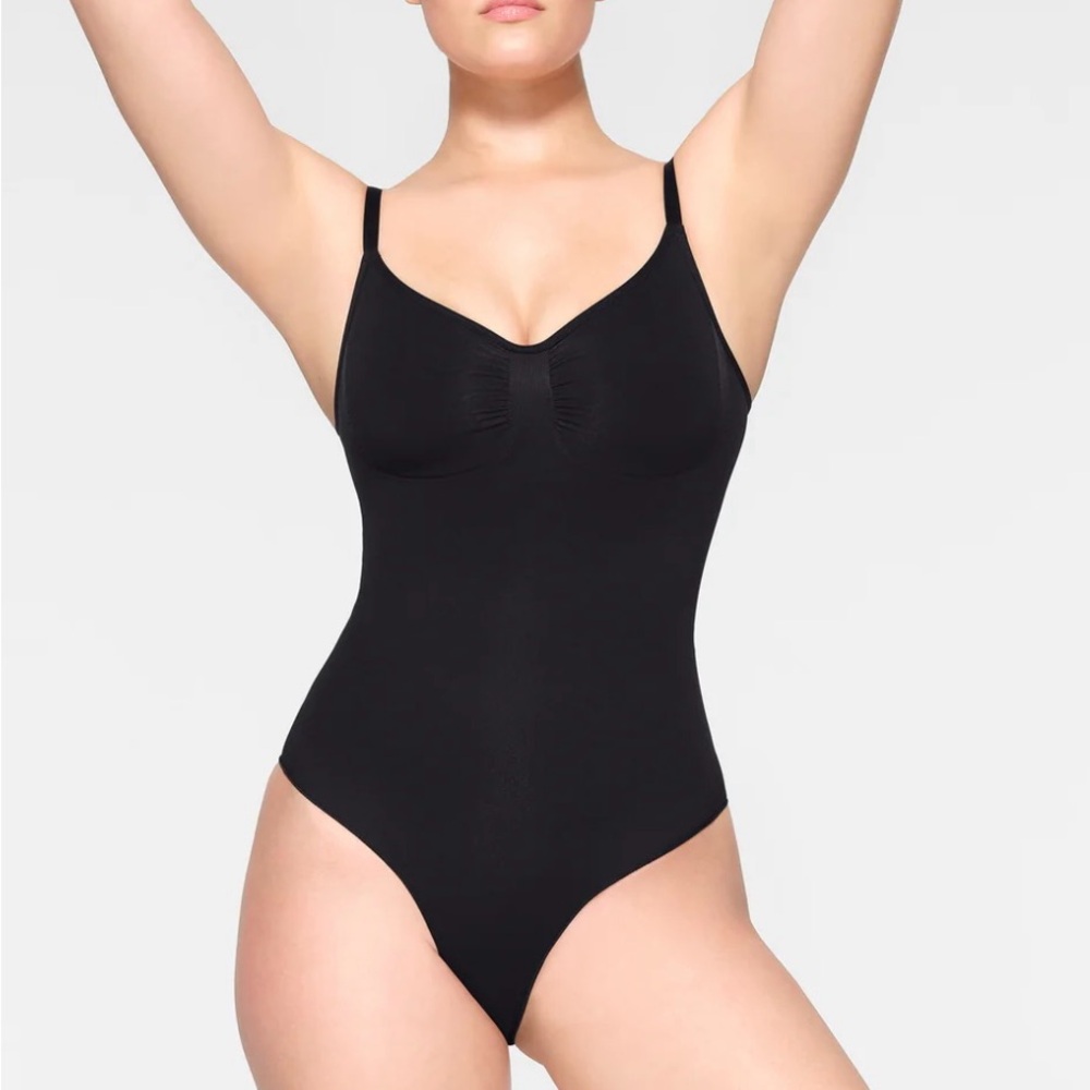 Skims seamless sculpt brief bodysuit onyx